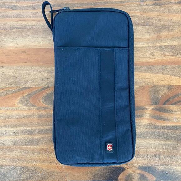 Victorinox by Swiss Army Black Travel Organizer Passport Holder - Picture 1 of 5